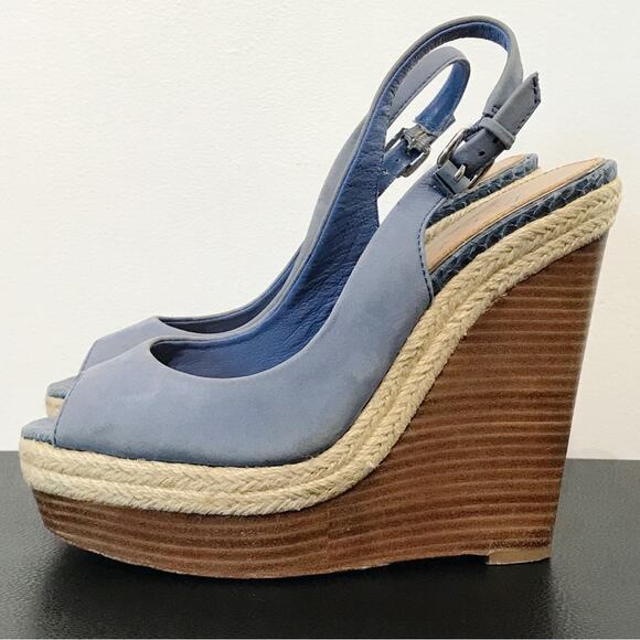 Mark James by Badgley Mischka Magnolia Wedge Platform Sandal Heels Suede Leather - Picture 8 of 16